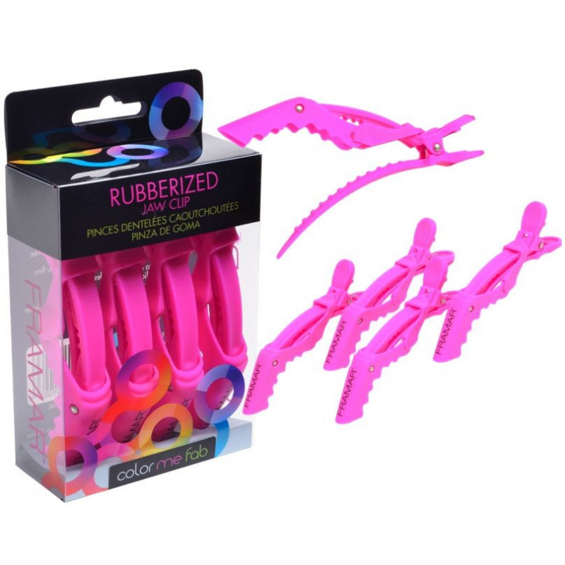 Rubberized Jaw Clip – Pink (4stk)