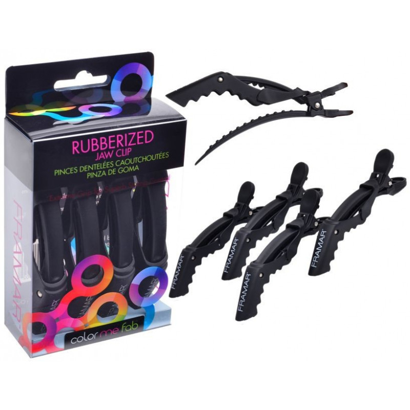 Rubberized Jaw Clip – Pink (4stk)